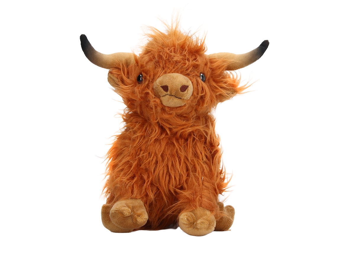 Primerox brinquedo de Pelúcia Gado Das Highlands Simulado Macio Presente Decoração 23cm