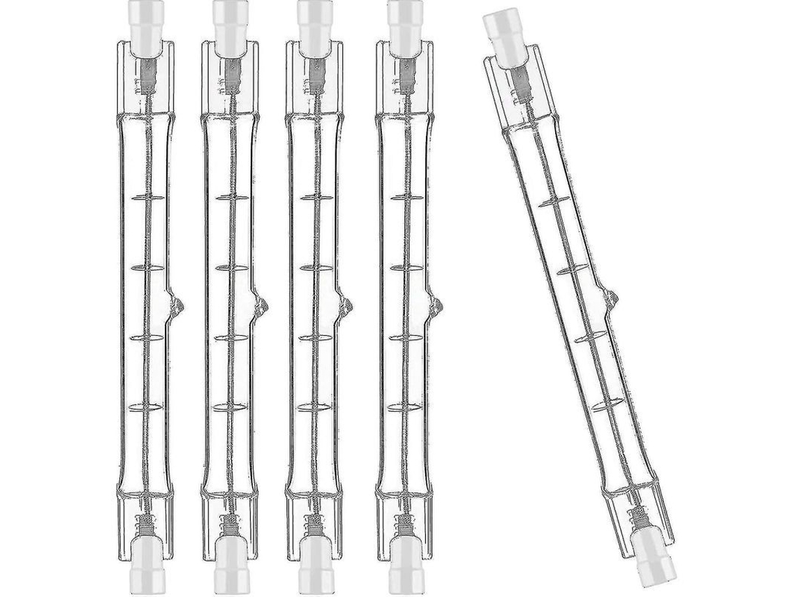 Lâmpada Halógena R7s 118mm 200w 230v Dimmável 2700k 5 Pacote Para Projetores Paisagísticos