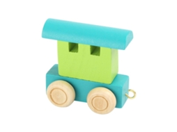 Vagão De Trem De Madeira Small Foot Verde Acessório Para Trem Com Letras, 12 Peças