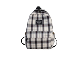 Mochila De Estudante, Bolsa Escolar Com Estampa Xadrez Para Mulheres Olysi Shop