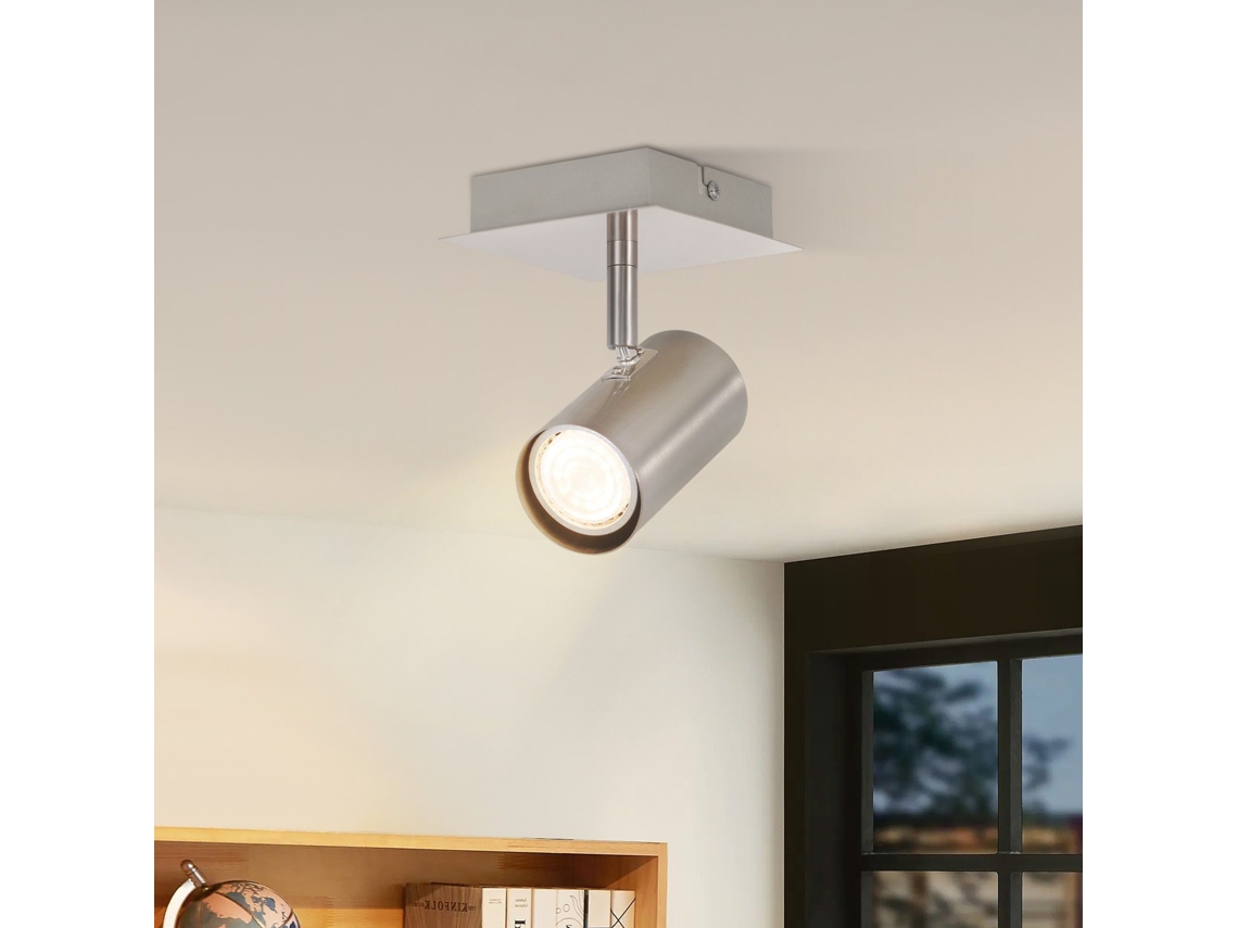 Spot De Teto Com 1 Chama Gu10 Luminária De Corredor Spot Led De Níquel 330° Sem Lâmpadas Nettlife
