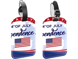 Conjunto De 2 Etiquetas Bagagem Feliz Dia Da Independência, 4de Julho Evitar A Perda De Malas E Bagagens