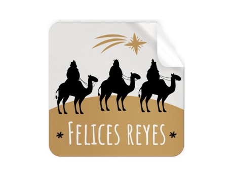 Livro Rollo 250 Etiquetas Cuadrada Reyes Magos Navidad De Desconocido (espanhol)