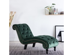 Vidaxl Chaise Longue Em Veludo Verde