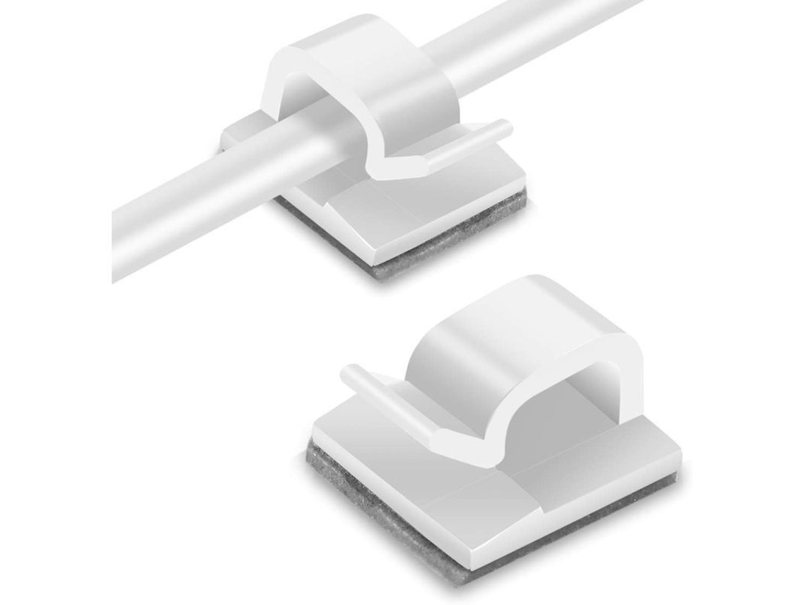 120 Clips para Cabos, Autoadesivos S/MARCA