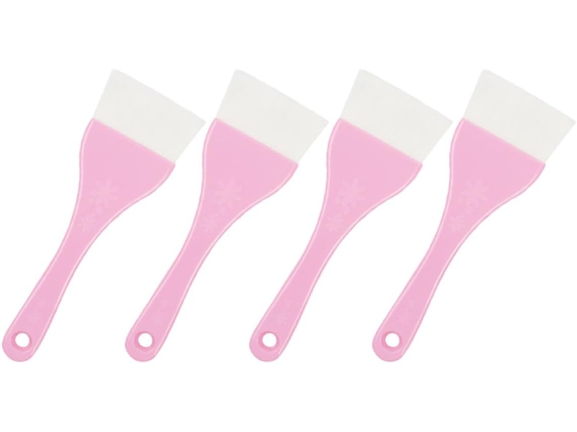 Conjunto de 4 aplicadores de máscara facial em Lã, Nylon e Plástico, Macios Para Pele.