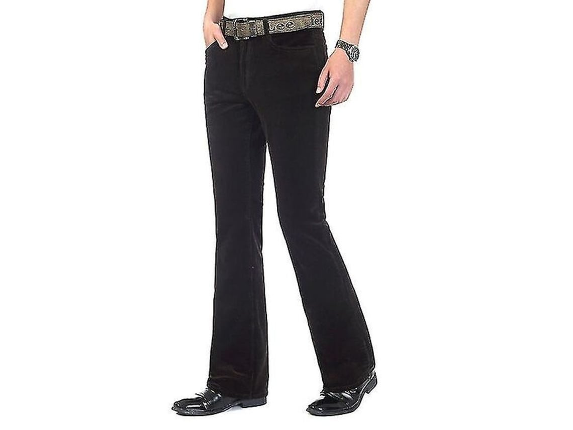 2026 pantalones Casuales de Pana Con Pierna Campana Elásticos para Hombre Otoño