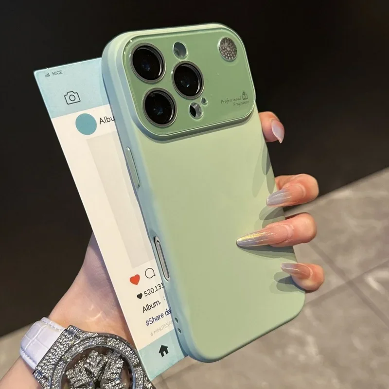Capa De Celular Em Silicone Líquido Macio (verde Para Iphone 16 Pro), Cor Sólida E Resistente A Impactos.
