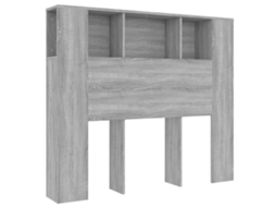 Headboard Cabinet, Headboard Cabinets Vidaxl Cinzeto Compensado (120 Cm)