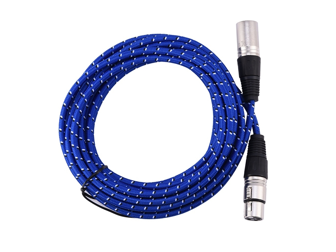 Lurelia Cabo Xlr Macho/fêmea 3 Pinos 5 M, Para Microfones, Mixer, Amplificador E Colunas Ativas