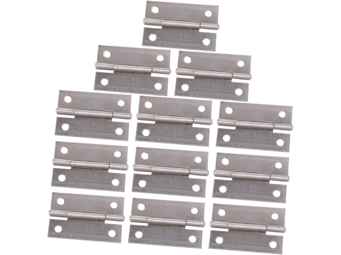 Conjunto De 40 Dobradiças Ferro Para Portas Armários E Móveis