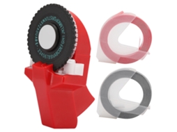 Mini Máquina Para Fabricar Cinta Decorativa De Cor Abs Con Relieve 3d De 9mm Para Manual Rojo