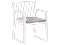 Almofada Para Cadeira De Jardim Sassari Premium 46 X 46 Cm Cinzento Claro