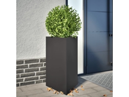 Vidaxl Vaso/floreira De Jardim Triangular 50x43x75 Cm Aço Preto