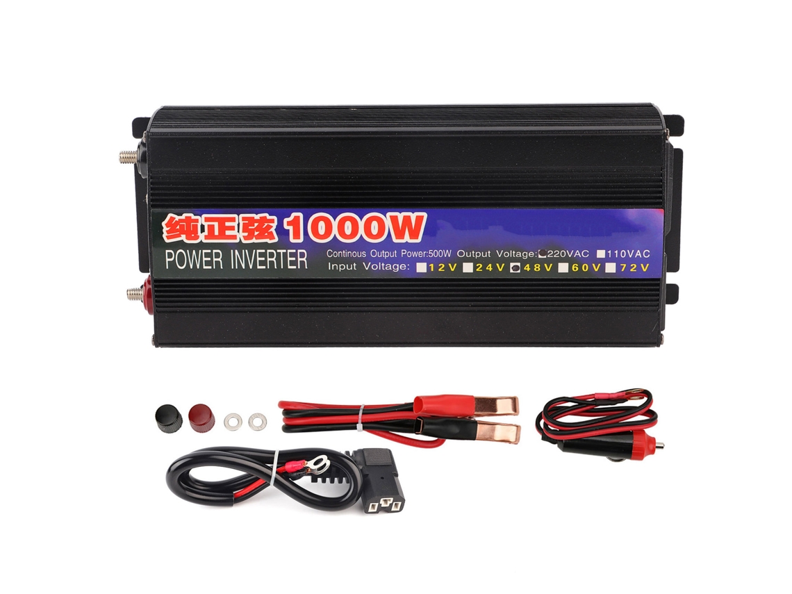 Inversor de Onda Senoidal Pura 1000w Conversor Dc48v para Ac220v para Coche Y Hogar Con Display Digital | S/MARCA