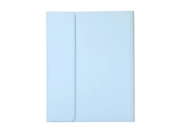 Capa Com Teclado Bluetooth Em Couro Compatível Com Ipad Pro 11 2022/2021/2020/2018, Cor Azul Celeste