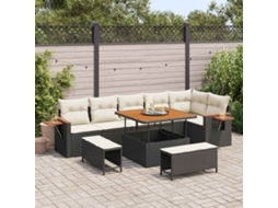 Vidaxl Conjunto De Sofá De Jardim 11 Unid. 9-número De Lugares