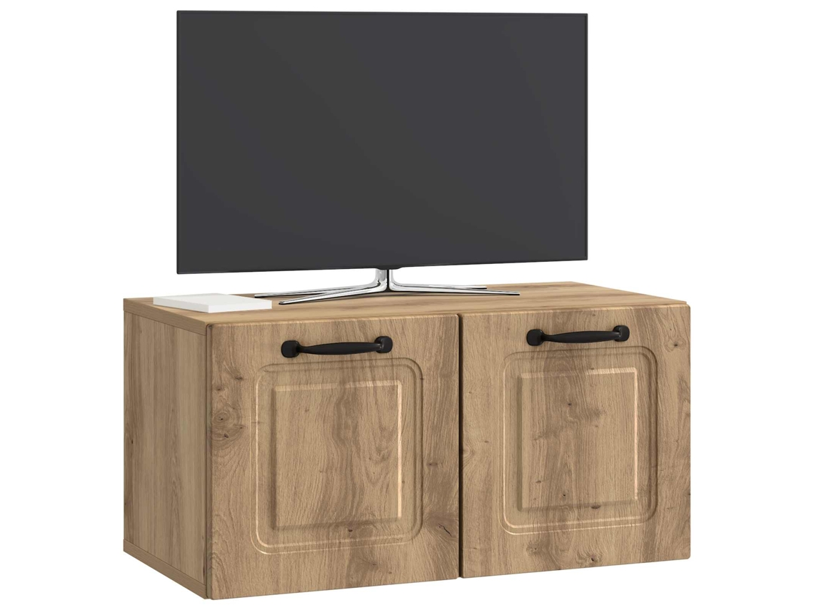 Gabinete de TV Parede Carvalho Artisiano 59,5x31x30 Cm MAISON EXCLUSIVE
