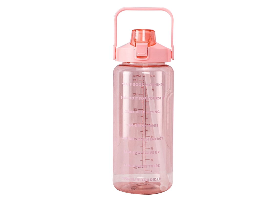 Garrafa De Esporte Pc 2000ml Grande Capacidade Transparente Anti Derrapante Para Exercícios Ao Ar Livre