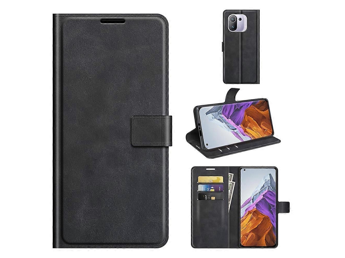 Capa De Couro Com Fecho De Fivela Horizontal, Padrão Retrô De Bezerro, Para Xiaomi Mi 11 Pro 4g/5g, Com Suporte, Compartimentos Para Cartões E Carteir