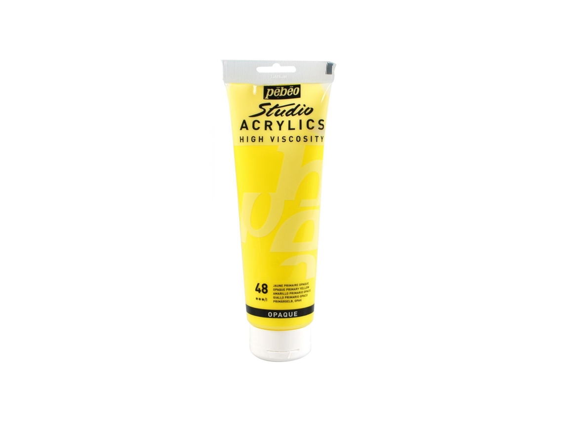 Tinta Acrílica PÉBÉO (Opaca - Amarelo Primário - 250ml)