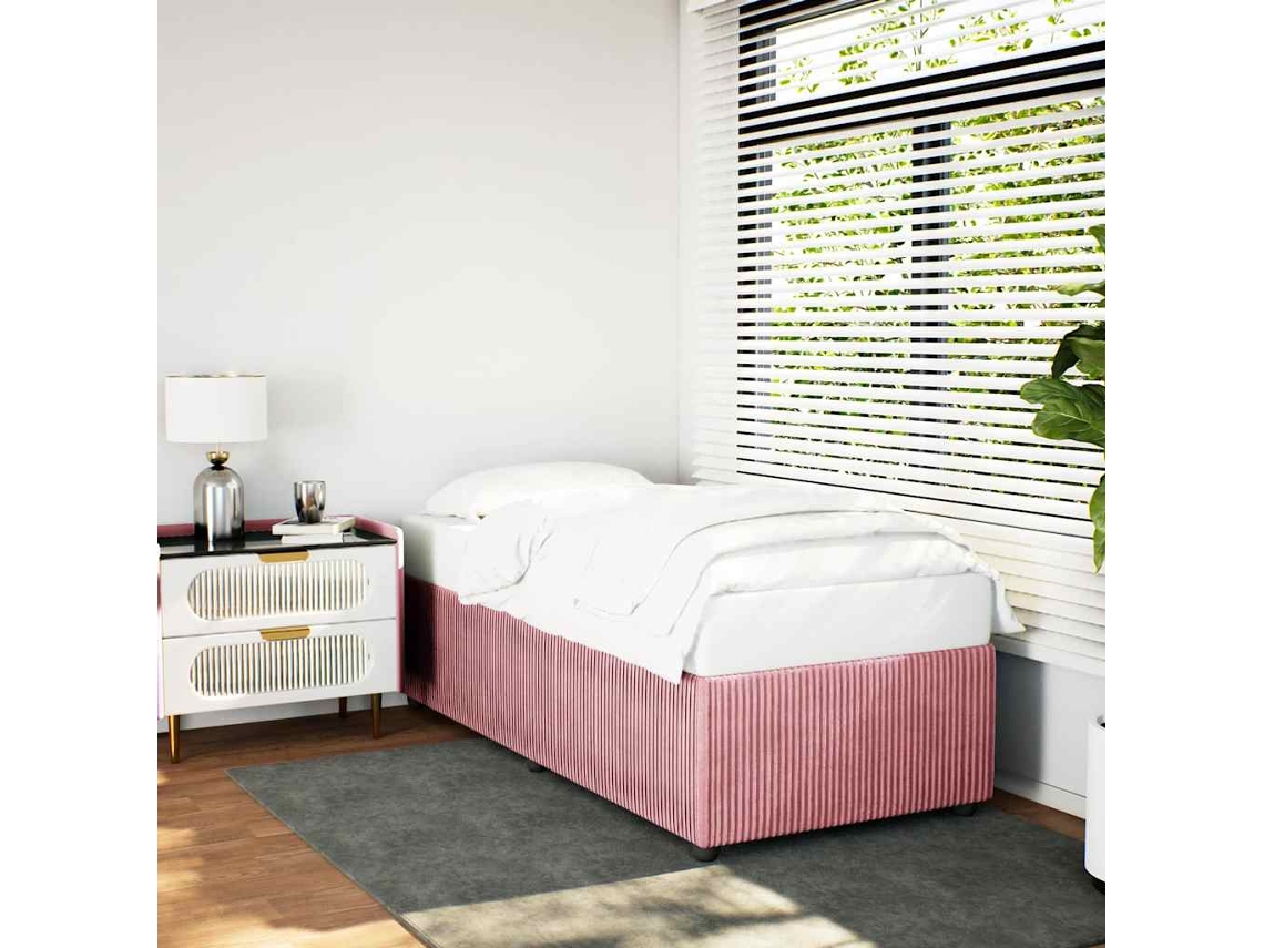 Vidaxl Estrutura De Cama 80x200 Cm Veludo Rosa