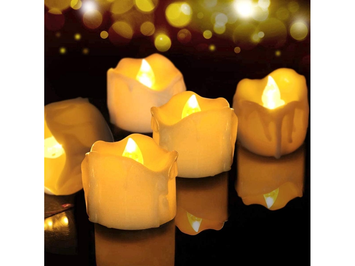 (96 Unidades) Velas De Led - Criam Uma Atmosfera Aconchegante E Suave - Fonte De Luz Led - Bateria Incluída