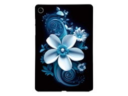 Capa para Samsung Galaxy Tab A11+ com estampa de orquídea, fina e em TPU.