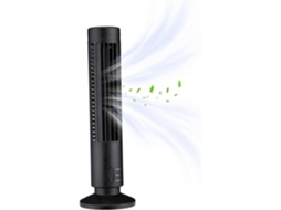 Ventilador De Torre Oscilante, Pequeno Ventilador De Resfriamento Recarregável Via Usb, Ventilador De Coluna Portátil Para Quarto E Escritório, Preto