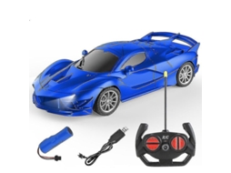 2026 coche de Controle Remoto Recarregável 1:18 com Material Abs e Silicone, Controle 2.4ghz, Alcance 30m