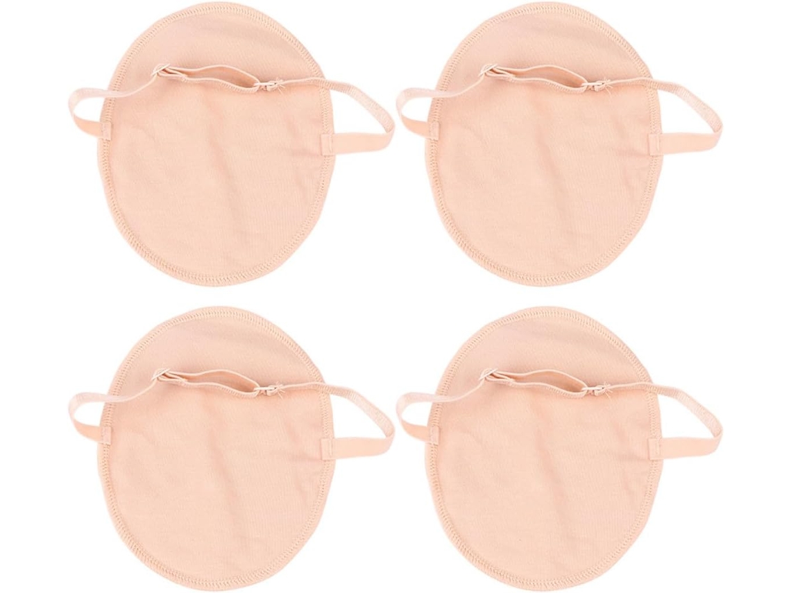 Almofadas absorventes de suor para as axilas, ergonômicas e fáceis de usar.