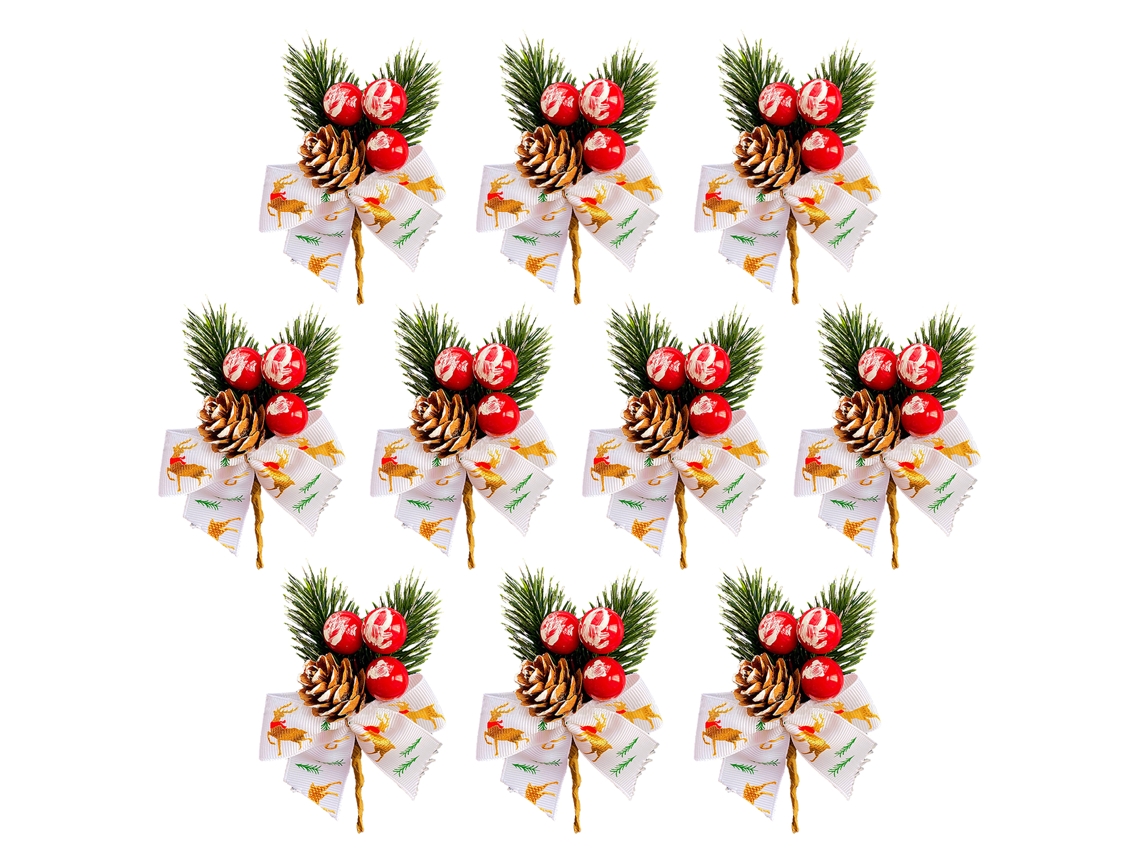 Laxiscreed Ramos Florais Decorativos De Natal Pequenos, 10 Ramos Para Decoração Natalina