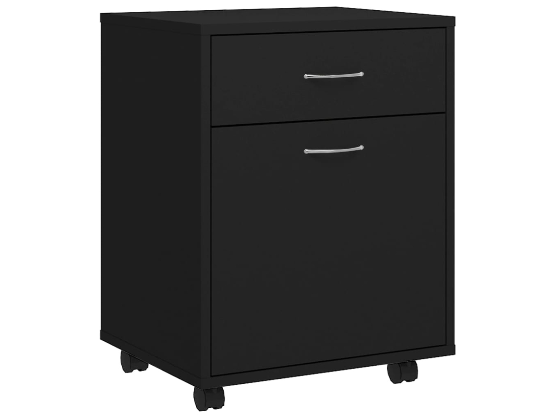 Storage Cabinet, Storage Cabinets Vidaxl Preto Madeira Processada (n/a)