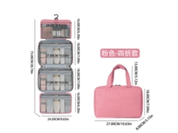 Separação de Itens Secos e Úmidos, Bolsa de Armazenamento Portátil Multicolorida malha Rosa com Quatro Dobras YUNZII