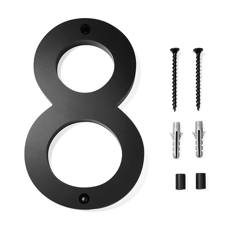 Número De Casa Halinuia 3d Flutuante Em Acrílico 6 Polegadas, Placa De Endereço Exterior - 8