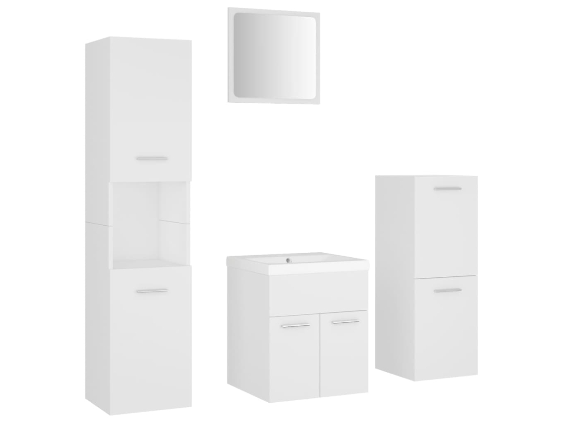 Conjunto de Móveis de Casa de Banho Contraplacado Branco MAISON EXCLUSIVE