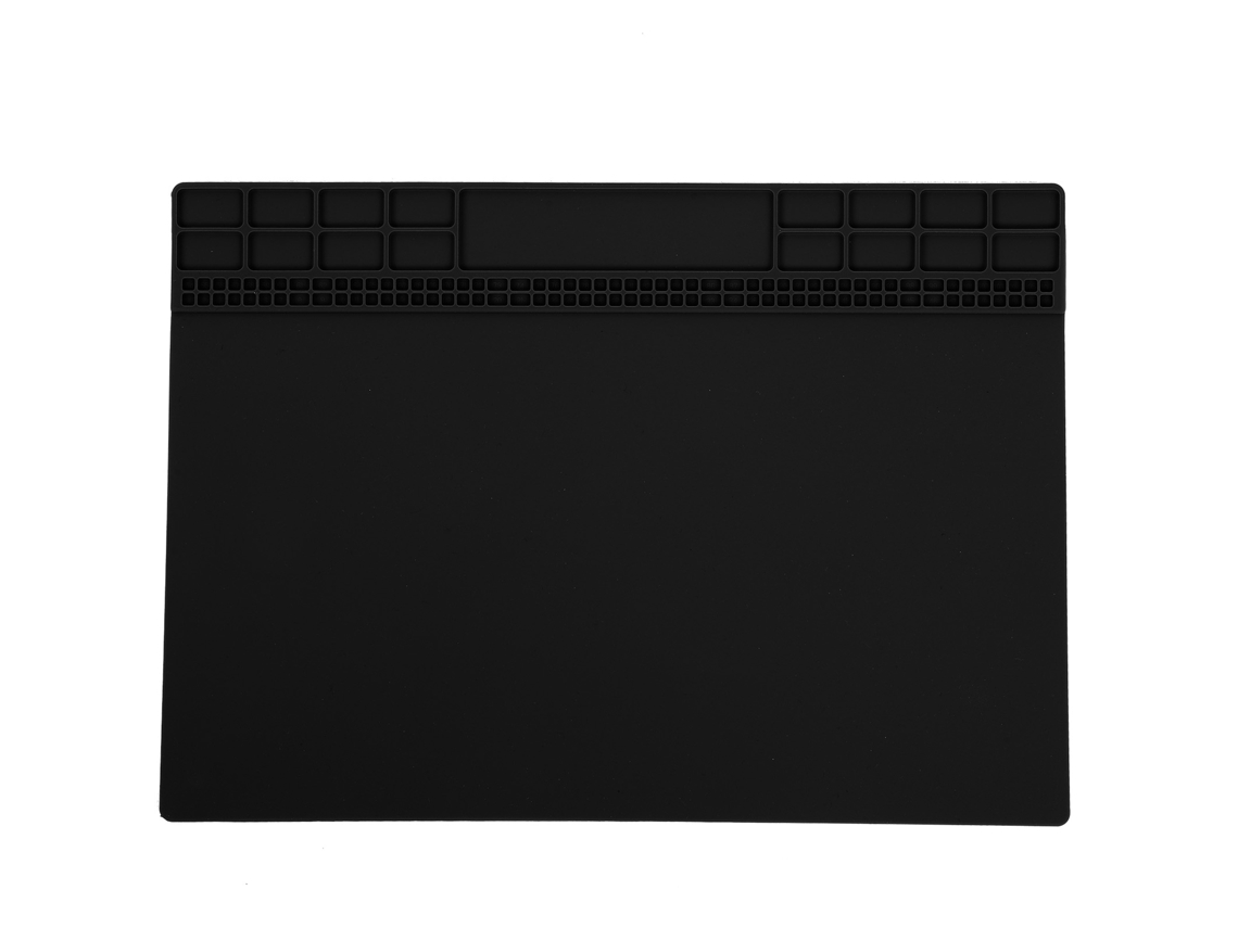 Tapete De Reparación De Silicona Magnético Resistente Ao Calor Para Estação De Soldadura E Ferramentas 350x250x4mm Preto