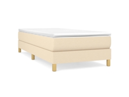 Estrutura de Cama com Molas 80x200 Cm Creme MAISON EXCLUSIVE
