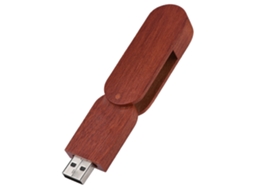 Pen Drive LAXISCREED 64g Usb Cabeça Redonda Rotativa Pau Rosa