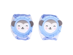 2 Peças De Joelheiras Ajustáveis Para Bebê Com Design De Personagens Animados, Antiderrapantes E Ventiladas, Protetoras Para Crawling