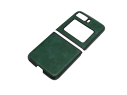 Mali capa Protetora de Couro Sintético com Padrão de Lichia para Moto Razr 2022 Celular Plegável Verde Resistente a Arranhões