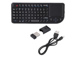 Teclado Sem Fio 2.4ghz Com Touchpad Recarregável Ultra Mini Para Ps3/4, Xbox 360
