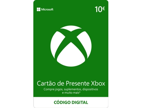 Cartão Presente Xbox Live 10 Euros (Formato Digital)