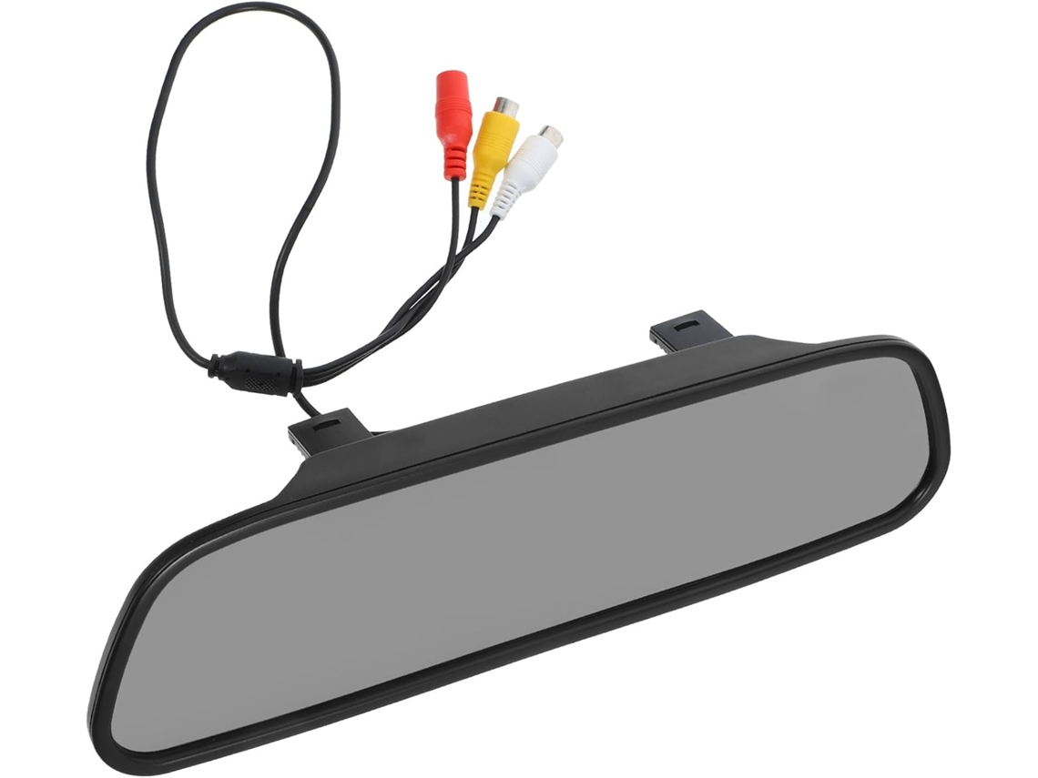 Espelho Retrovisor Para Carro Com Tela De 5 Polegadas, Abs Preto De Alta Transparência