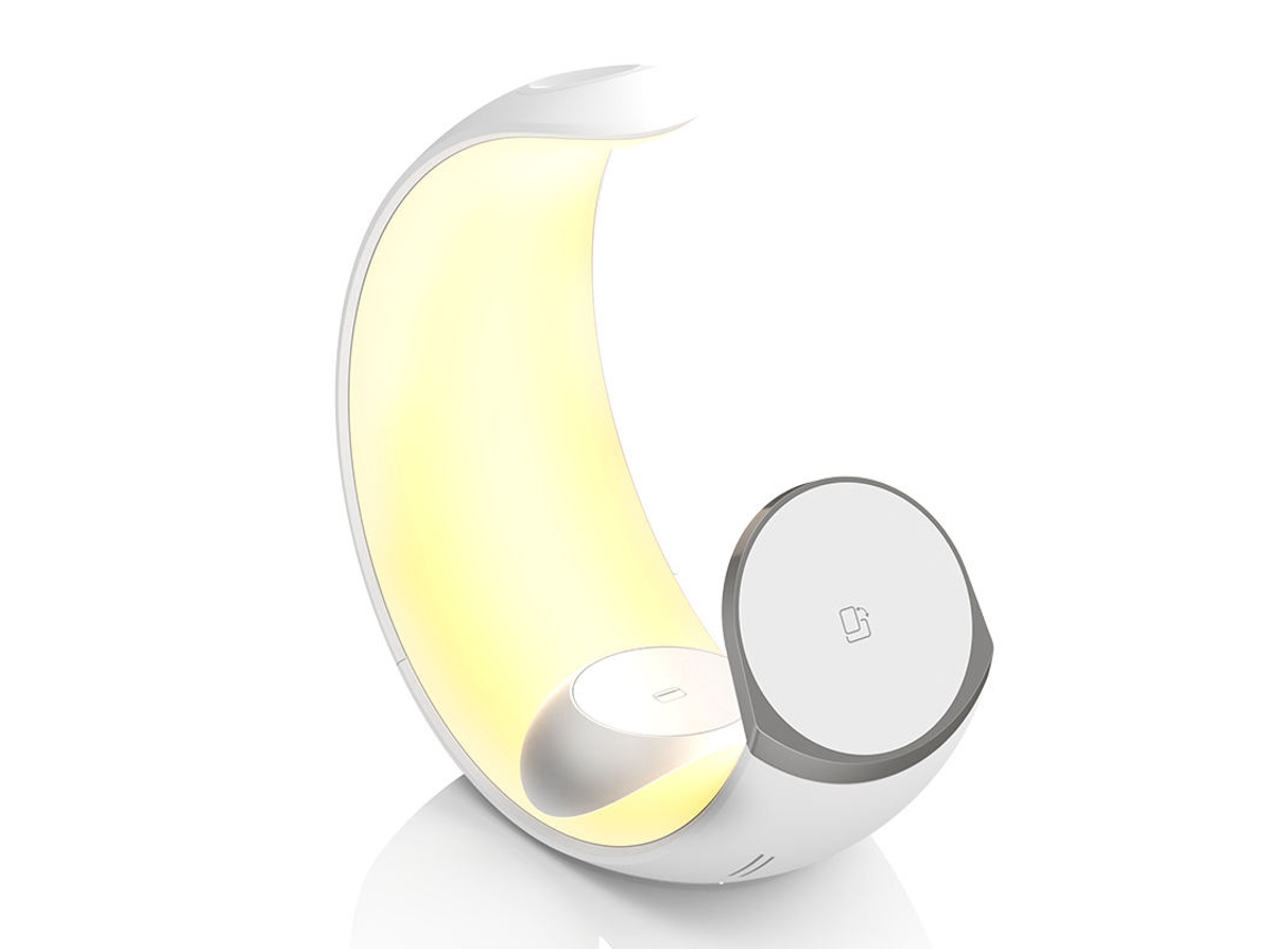 Carregador Magnético Sem Fios SFUSHOS Little Moon 4 em 1 para Telemóveis com Luz Ajustável (branco)