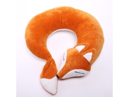 Almofada De Viagem Em Formato U Com Estampa Raposa, Ideal Para Viagens Aéreas. Feita Pelúcia Macia. Aquaforge