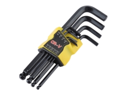 Conjunto De Chaves Hexagonais Em L 9pcs 1.5/2/2.5/3/4/5/6/8/9mm Chave De Boca Hexagonal L-handle