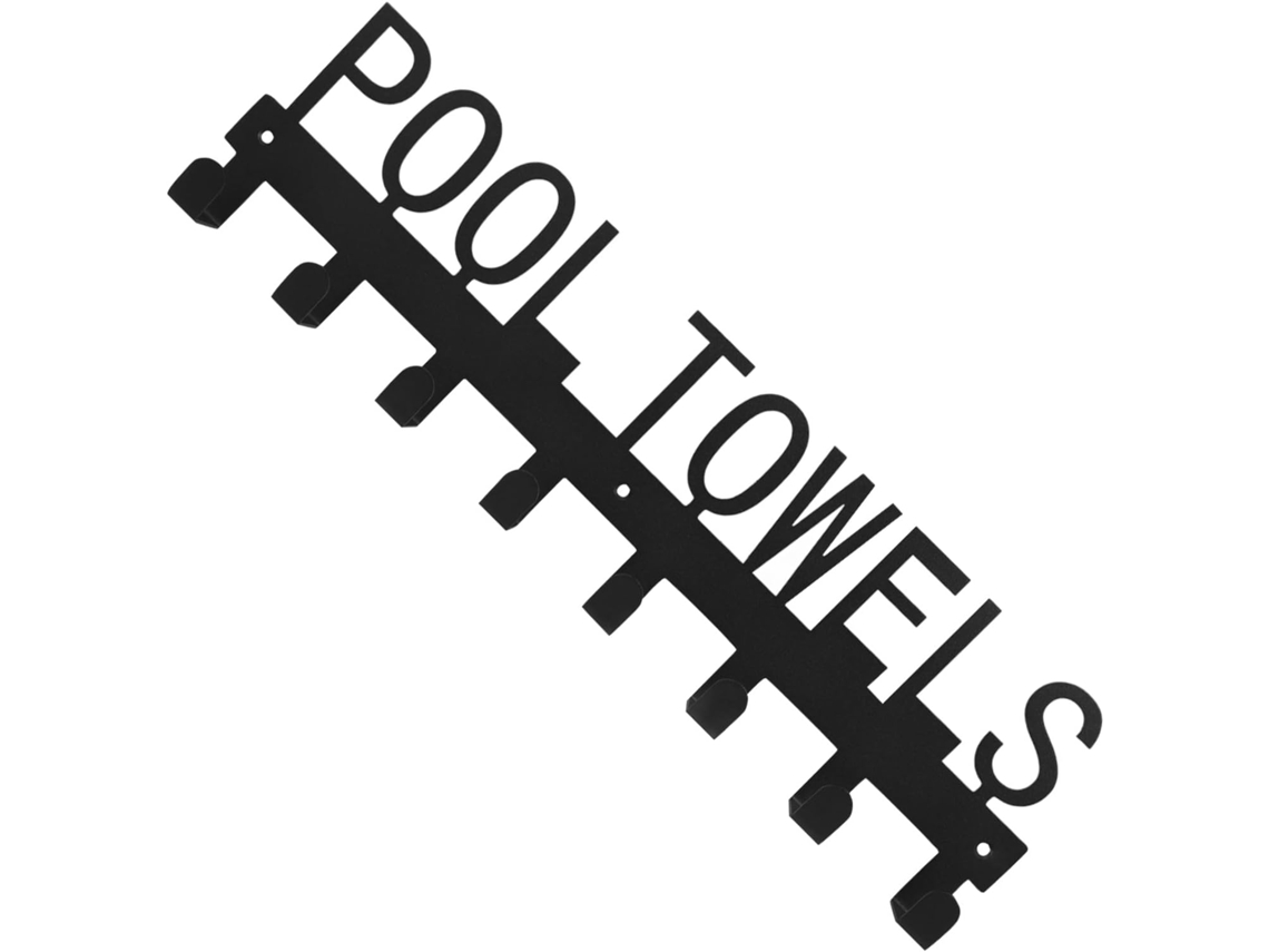Gancho Portátil De Ferro Preto Para Chapéu E Suporte Toalhas Piscina, Com Design Exclusivo E Leve