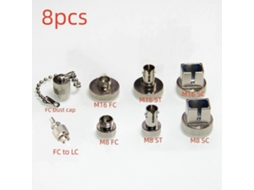 Conjunto De 8 Acessórios Para Medidor De Potência Óptica Adaptador Sc/fc/st/lc E Conversor De Potência Para Fibra Óptica. Aquaforge