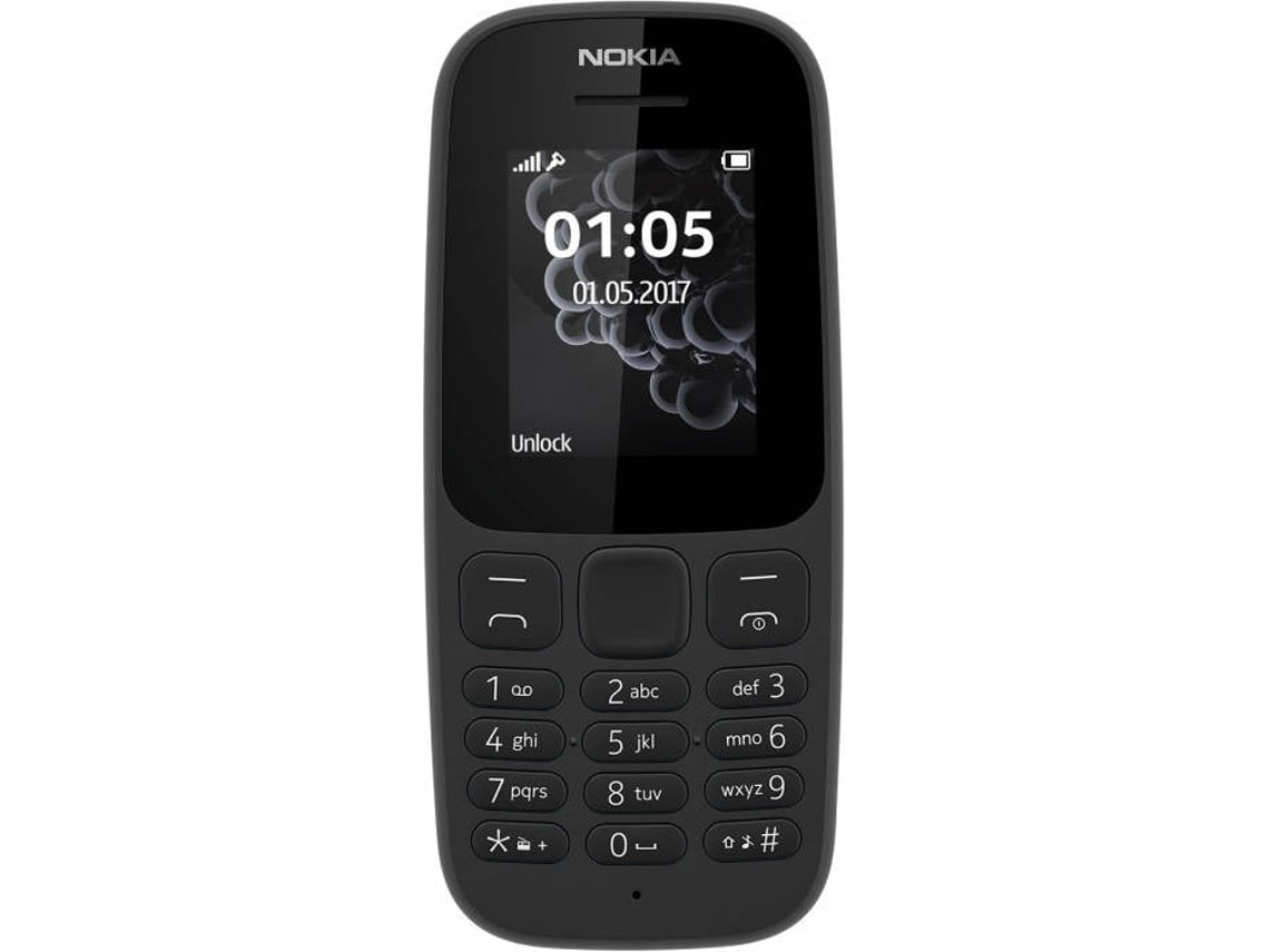 Telemóvel NOKIA 105 (1.8'' - 2G - Preto)